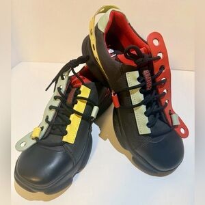 Camper Twins Multicolor Cotton & Leather shoes w/ XL EXTRALIGHT Organix outsoles